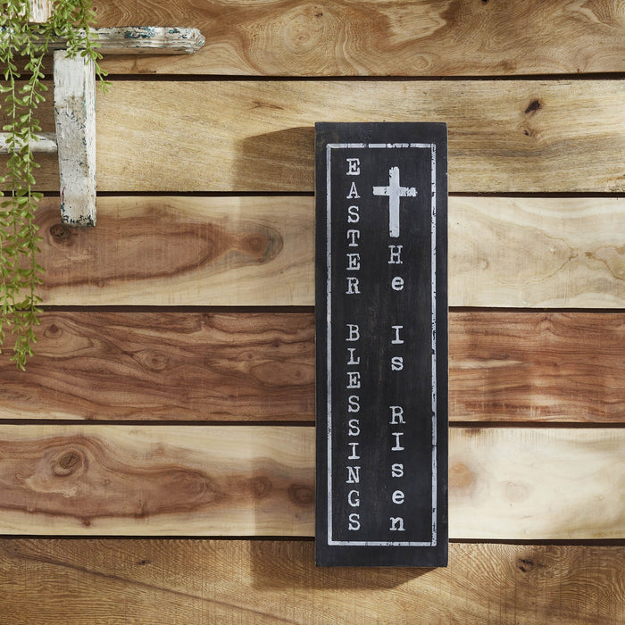 "Easter Blessings" Wood Sign - 20x6" - Primitive Star Quilt Shop